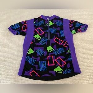 Vintage 90s In Sport USA Cycling Compression  T-shirt Sz Medium Neon Costume